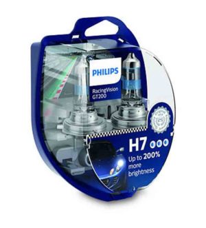 Philips Scheinwerferlampe H7 Racing Vision GT200 , 2 Stück
